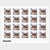 Snelle trek per jacht vierkante sticker (Vel)