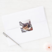 Snelle trek per jacht vierkante sticker (Envelop)