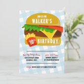 Snelle uitnodiging voor voedselverjaardag (Staand voorkant)