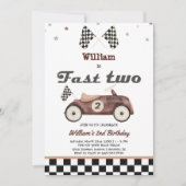 Snelle uitnodigingen voor twee  kattenauto's op za (Voorkant)