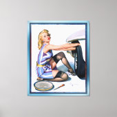 Snelle verandering door Gil Elvgren Canvas Afdruk (Voorkant)