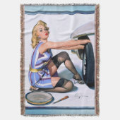 Snelle verandering door Gil Elvgren Deken (Voorkant Verticaal)