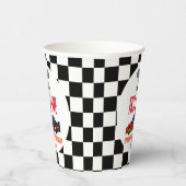 Snelle & Vijf Rode Vlam Race Auto 5e Verjaardagsfe Papieren Bekers (Rechts)