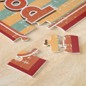 Snelle voedselachtergrond met drink in retro-stijl legpuzzel (Zijkant)