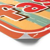 Snelle voedselachtergrond met drink in retro-stijl poster (Hoek)