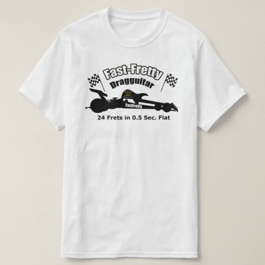 SNELLE VRIJE DRAGGUITAR-waarde T-Shirt (Design voorkant)
