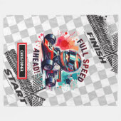 Snelle Waterverf Formula 1 Sport Car Boy deken (Voorkant (Horizontaal))