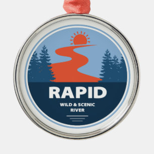 Snelle wilde en Schilderachtig rivier de Idaho Metalen Ornament