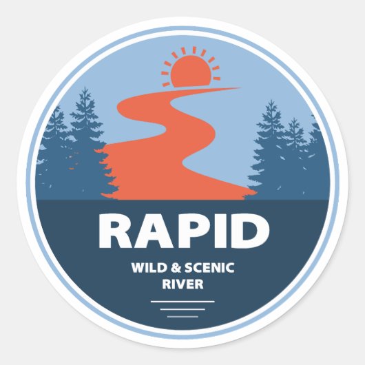 Snelle wilde en Schilderachtig rivier de Idaho Ronde Sticker (Voorkant)