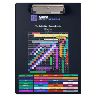 Snelle Woordzoekpuzzel Klembord Nachtmodus