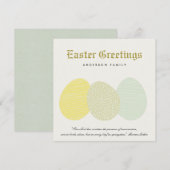 SNELLE ZACHTE PASTEL EENVOUDIGERE EIEREN FEESTDAGENKAART (Voorkant / Achterkant)