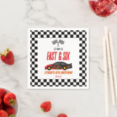 Snelle & Zes Rode Vlam Race Auto 6e Verjaardagsfee Servet (Insitu)