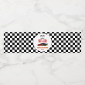 Snelle & Zes Rode Vlam Race Auto 6e Verjaardagsfee Waterfles Etiket (Enkel label)