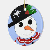 Snelleman met glimlach keramisch ornament (Links)