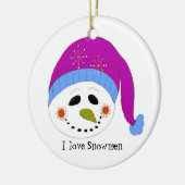Snelleman met glimlach keramisch ornament (Links)