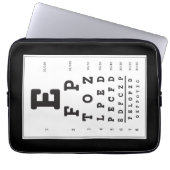 Snellen Chart Eye Chart Lap Top Electronics Bag Laptop Sleeve (Voorkant)