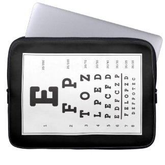 Snellen Chart Eye Chart Lap Top Electronics Bag Laptop Sleeve