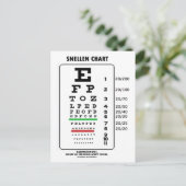 Snellen Chart (Medische visuele scherpte testen) Briefkaart (Staand voorkant)