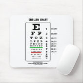 Snellen Chart (Medische visuele scherpte testen) Muismat (Met muis)