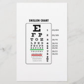 Snellen Chart (Oogonderzoekgrafiek) Briefpapier (Voorkant)