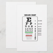 Snellen Chart (Oogonderzoekgrafiek) Briefpapier (Voorkant / Achterkant)