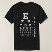 Snellen Chart Optimetric Eyesight Test 1 T-shirt (Design voorkant)