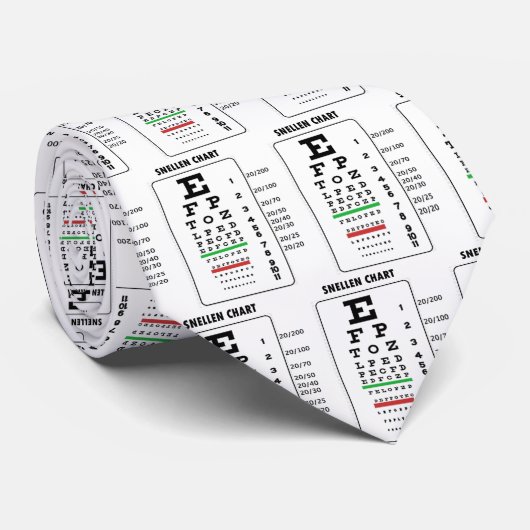 Snellen-diagram (generiek visdiagram) stropdas (Opgerold)