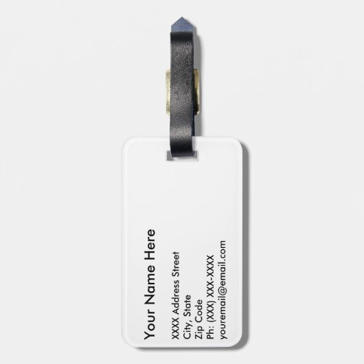 Snellen Eye Chart Bagagelabel (Achterkant verticaal)