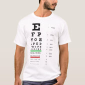 Snellen Eye Chart Basic T-Shirt (Voorkant)