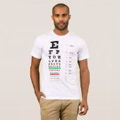 Snellen Eye Chart Bella Canvas T-Shirt (Voorkant volledig)