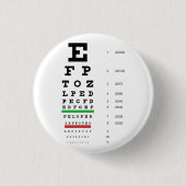 Snellen Eye Chart Button (Voorkant)