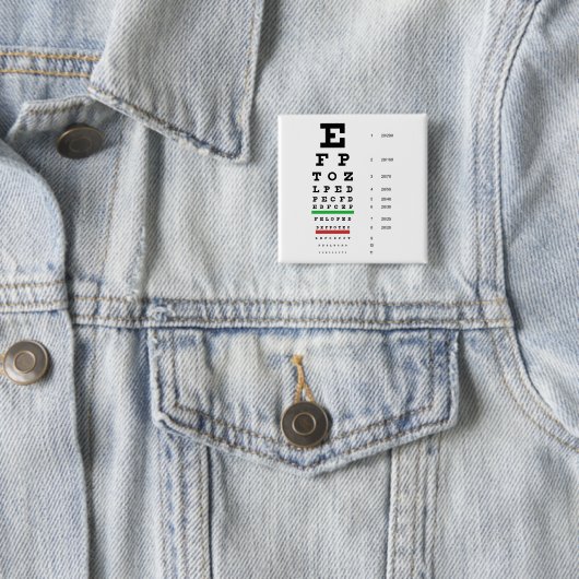 Snellen Eye Chart Button (In situ)