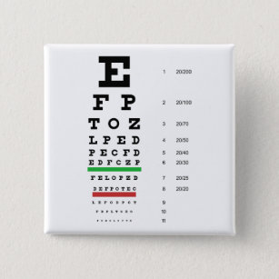 Snellen Eye Chart Button