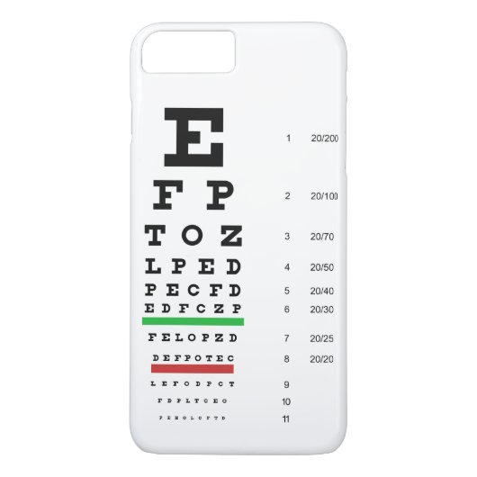 Snellen Eye Chart Case-Mate iPhone Case (Achterkant)