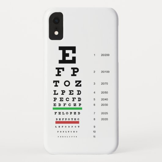 Snellen Eye Chart Case-Mate iPhone Case (Achterkant)