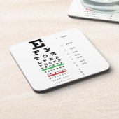 Snellen Eye Chart Cork Onderzetter (Linkerzijde)