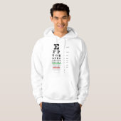 Snellen Eye Chart Gedekt Sweatshirt (Voorkant volledig)