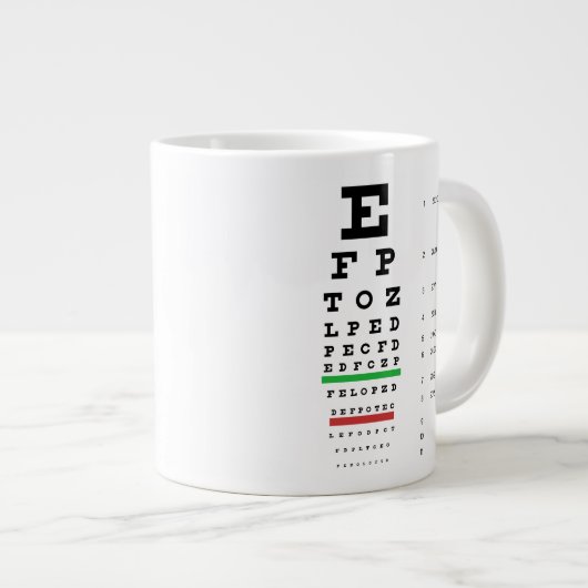 Snellen Eye Chart Grote Koffiekop (Voorkant rechts)