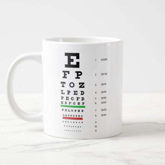 Snellen Eye Chart Grote Koffiekop (Links)