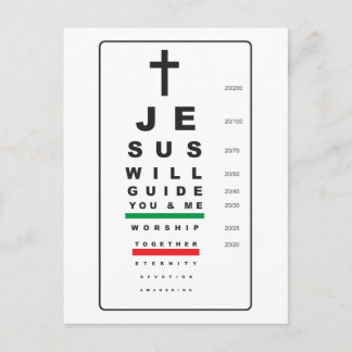 Snellen Eye Chart Jesus - briefkaart