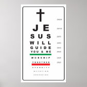 snellen eye chart jesus - poster (Voorkant)