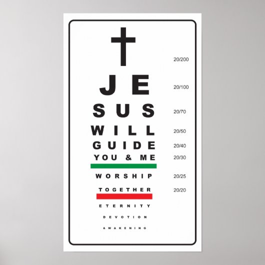 snellen eye chart jesus - poster (Voorkant)