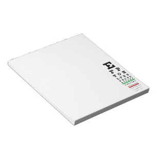 Snellen Eye Chart-laptop Notitieblok