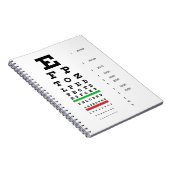 Snellen Eye Chart-laptop Notitieboek (Rechterzijde)