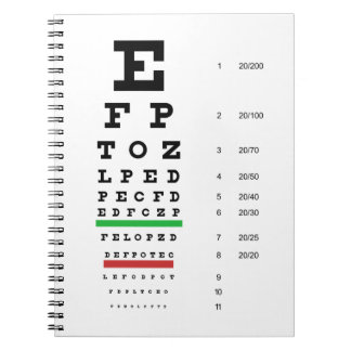 Snellen Eye Chart-laptop Notitieboek