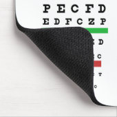 Snellen Eye Chart Mousepad Muismat (Hoek)