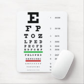 Snellen Eye Chart Mousepad Muismat (Met muis)