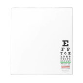 Snellen Eye Chart-Notitieblok Notitieblok (Voorkant)