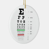 Snellen Eye Chart Ornament (Rechts)