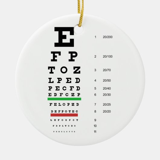 Snellen Eye Chart Ornament (Voorkant)